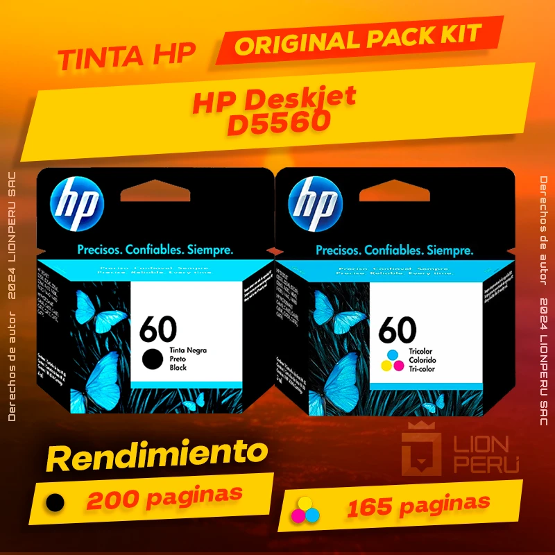 Tinta HP D5560 Deskjet Inkjet Cartucho Original