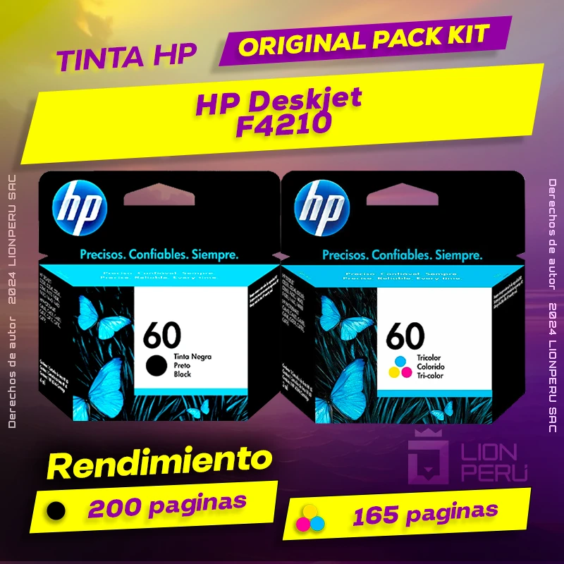 Tinta HP F4210 Deskjet Inkjet Cartucho Original
