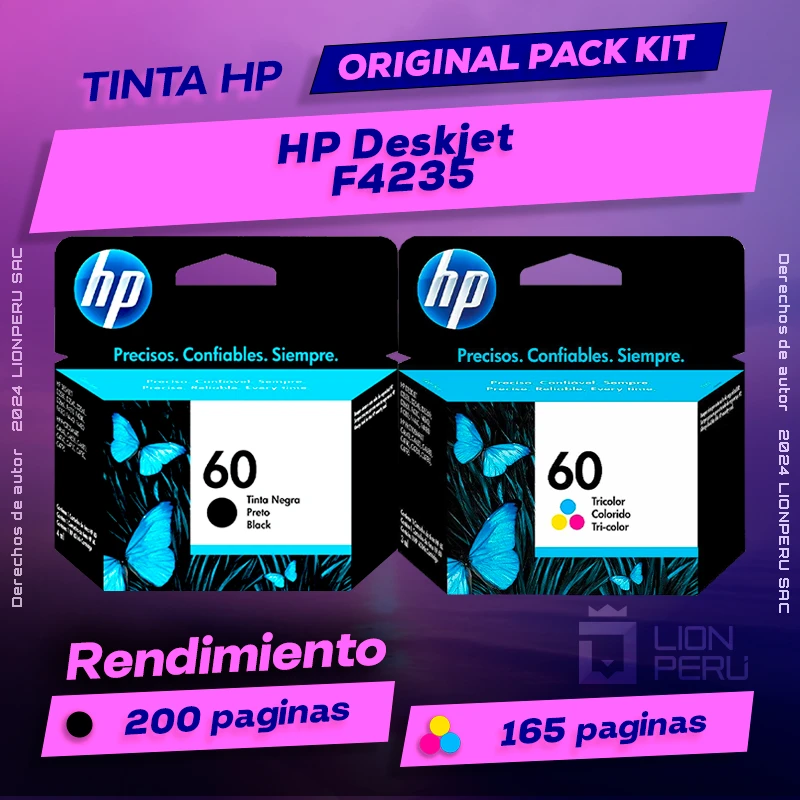 Tinta HP F4235 Deskjet Inkjet Cartucho Original