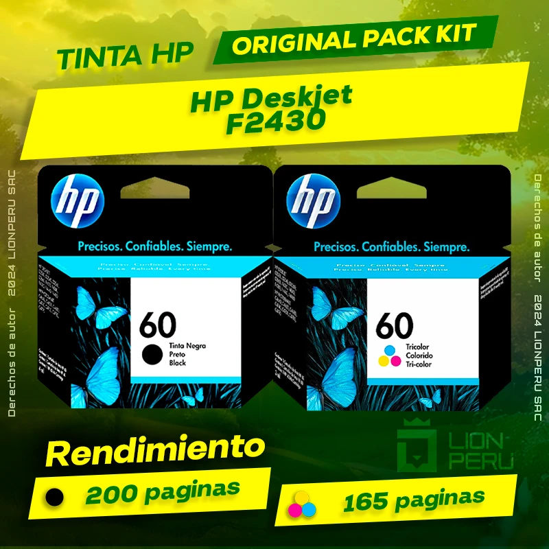 Tinta HP F2430 Deskjet Inkjet Cartucho Original