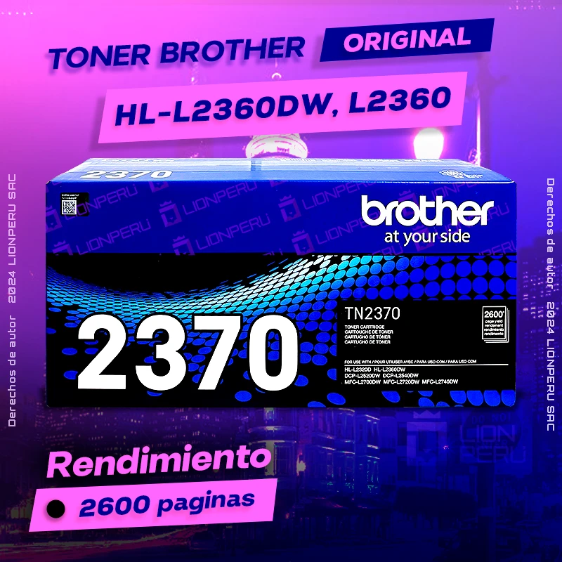 Toner Brother L2360, HL-L2360, HL-L2360dw Laser Cartucho negro, ofrece un rendimiento de Calidad a un super Precio, consigue el tuyo… ¡¡YA!!