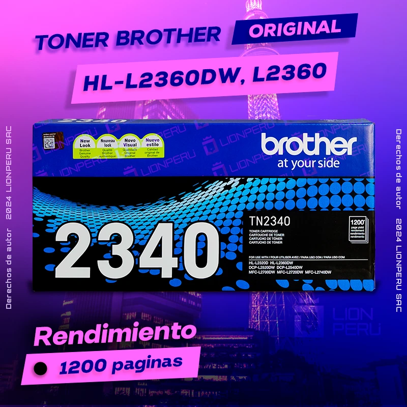 Toner Brother L2360, HL-L2360, HL-L2360dw Laser Cartucho negro, ofrece un rendimiento de Calidad a un super Precio, consigue el tuyo… ¡¡YA!!