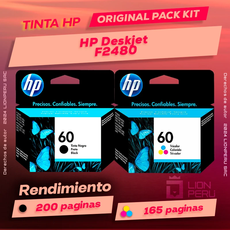 Tinta HP F2480 Deskjet Inkjet Cartucho Original