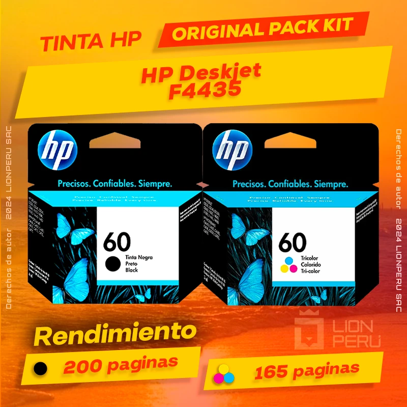 Tinta HP F4435 Deskjet Inkjet Cartucho Original