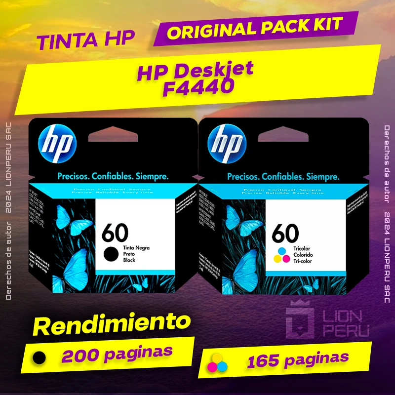 Tinta HP F4440 Deskjet Inkjet Cartucho Original