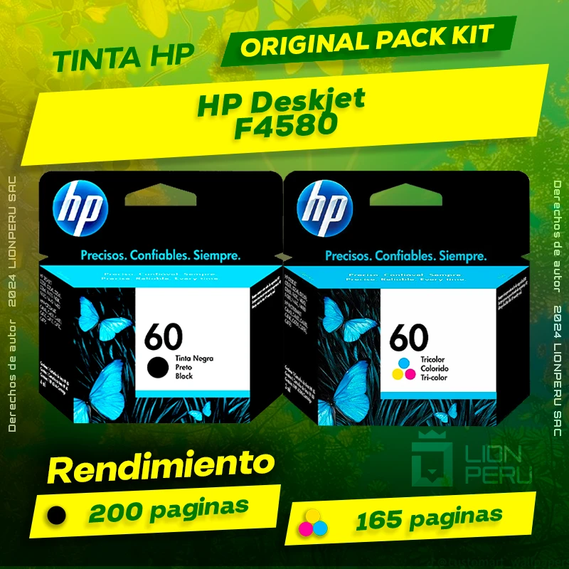 Tinta HP F4580 Deskjet Inkjet Cartucho Original