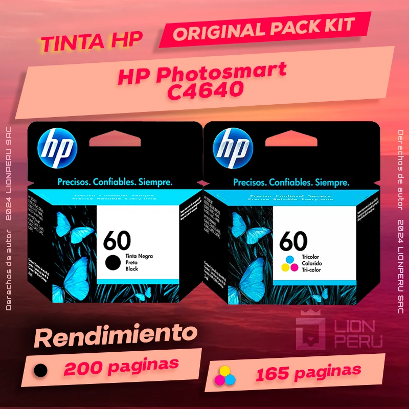 Tinta HP C4640 Photosmart All In One Cartucho Original