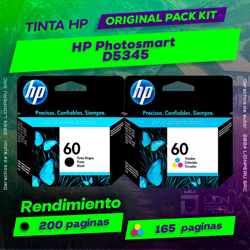 Tinta HP D5345 Photosmart All In One Cartucho Original