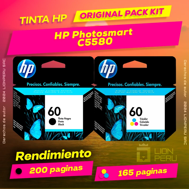 Tinta HP C5580 Photosmart All In One Cartucho Original