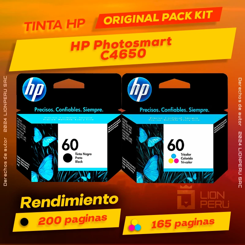 Tinta HP C4650 Photosmart All In One Cartucho Original