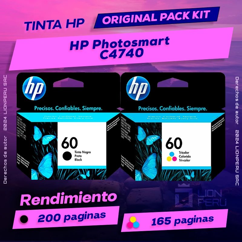 Tinta HP C4740 Photosmart All In One Cartucho Original