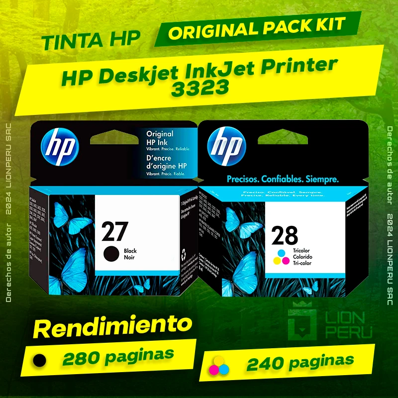 Tinta HP 3323 Deskjet InkJet Printer Cartucho Original