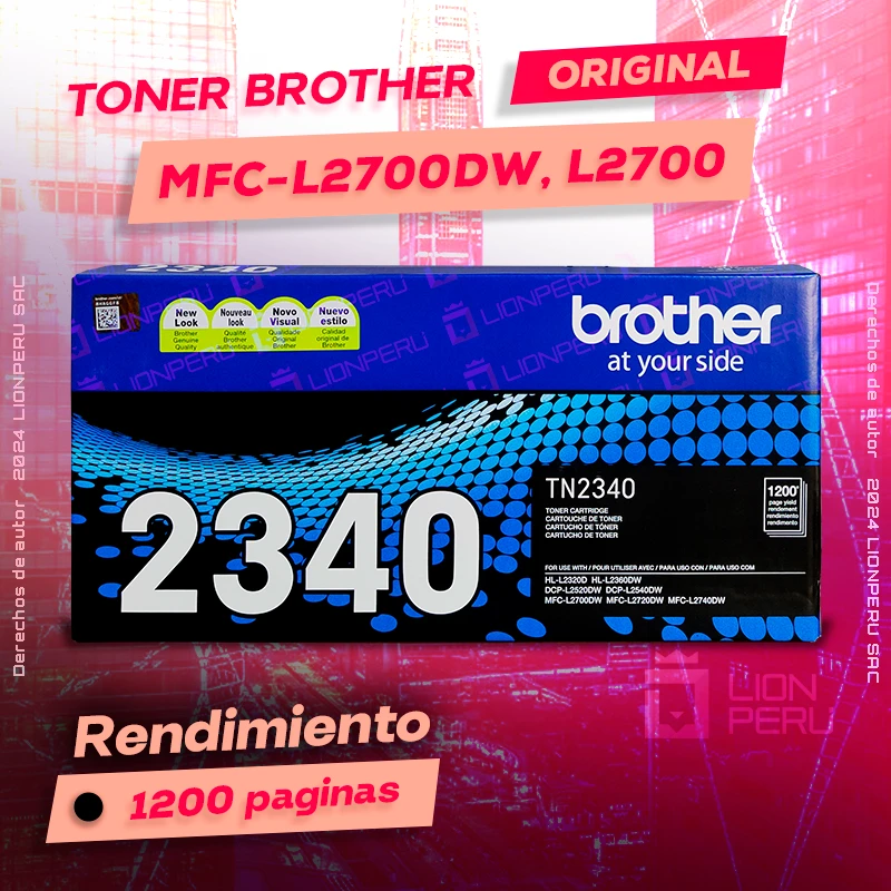 Toner Brother MFC L2700, L2700dw, MFC-L2700dw, L'2700 dn negro, ofrece un rendimiento de Calidad a un super Precio, consigue el tuyo… ¡¡YA!!