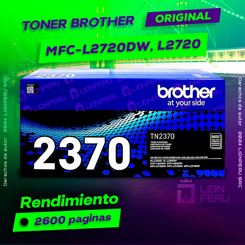 Toner Brother MFC L2720dw, L2720, MFC-L2720dw, L'2720dw cartucho negro, ofrece un rendimiento de Calidad a un super Precio, consigue el tuyo… ¡¡YA!!