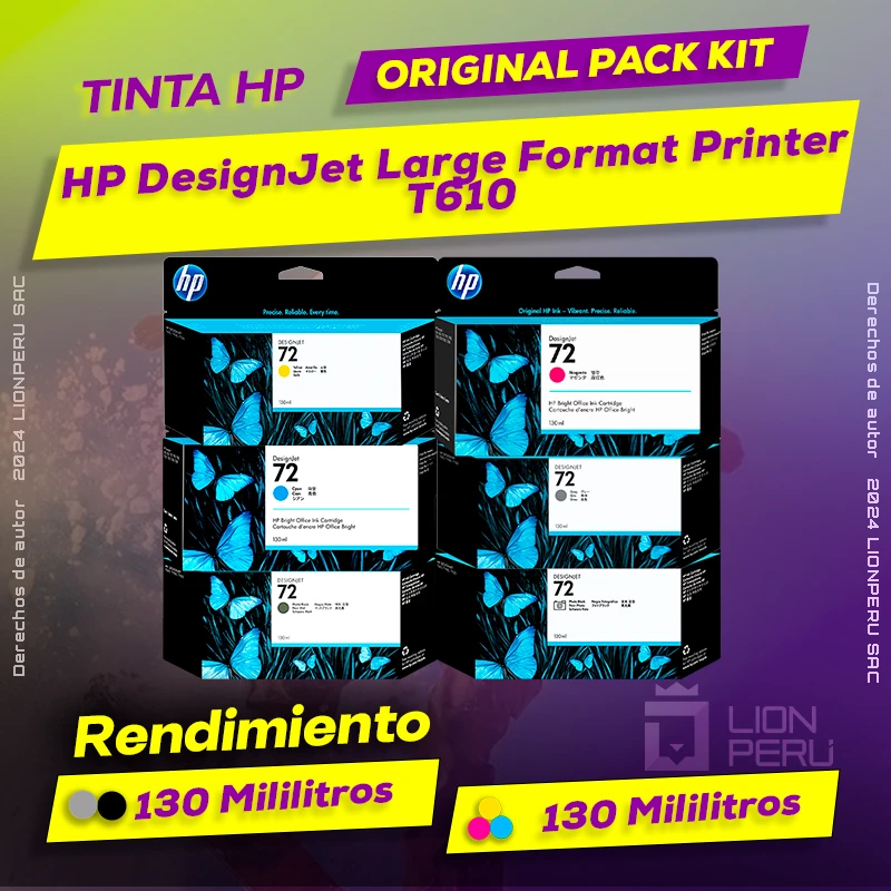 Tinta HP T610 DesignJet Large Format Printer
