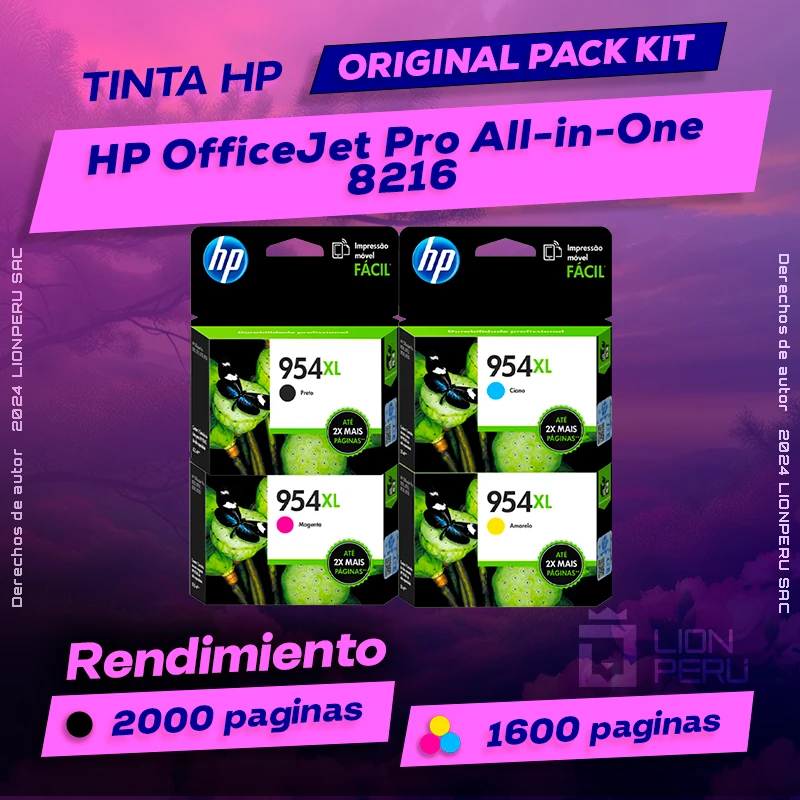 Tinta HP 8216 OfficeJet Pro All-in-One Cartucho Original