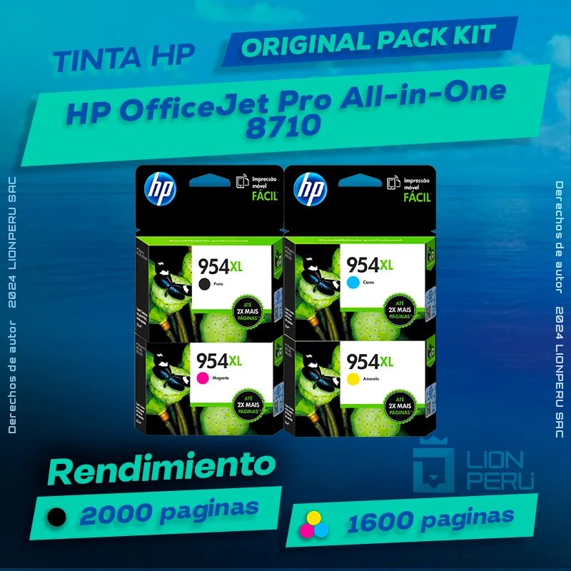 Tinta HP 8710 OfficeJet Pro All-in-One Cartucho Original