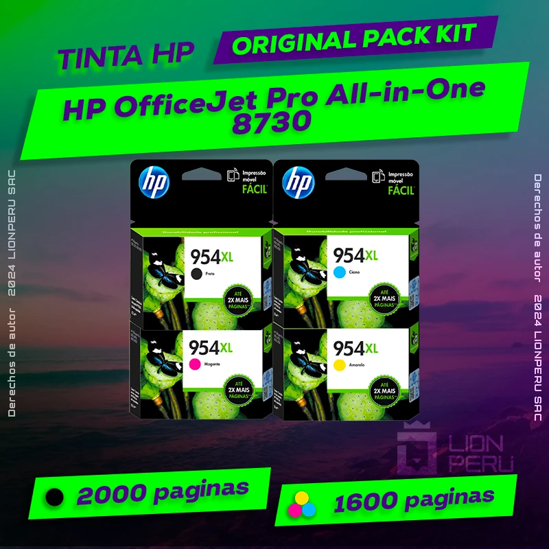 Tinta HP 8730 OfficeJet Pro All-in-One Cartucho Original