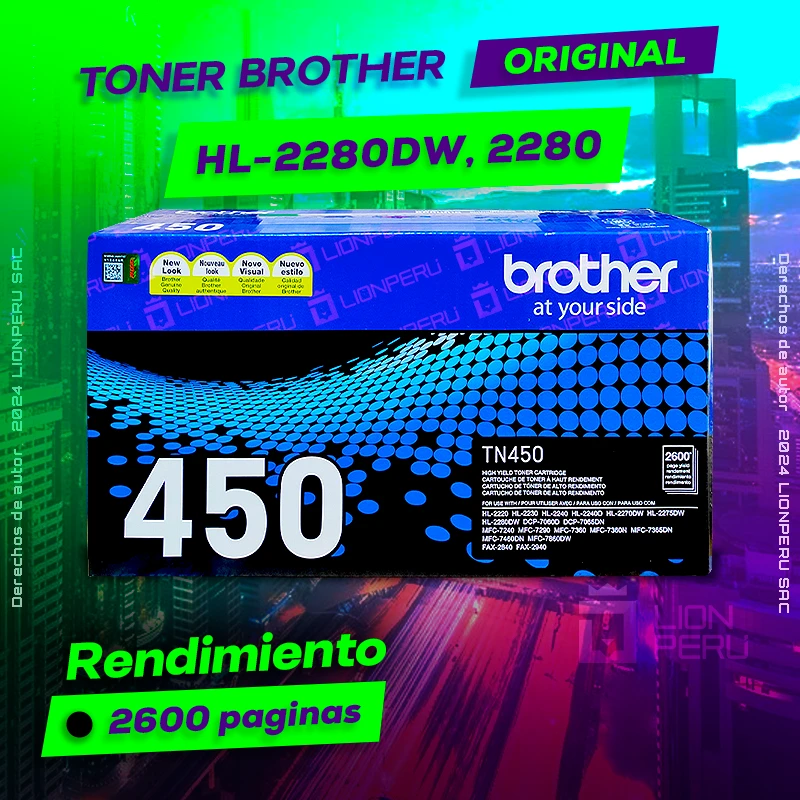 Toner Brother HL 2280DW, HL-2280DW Alta Capacidad