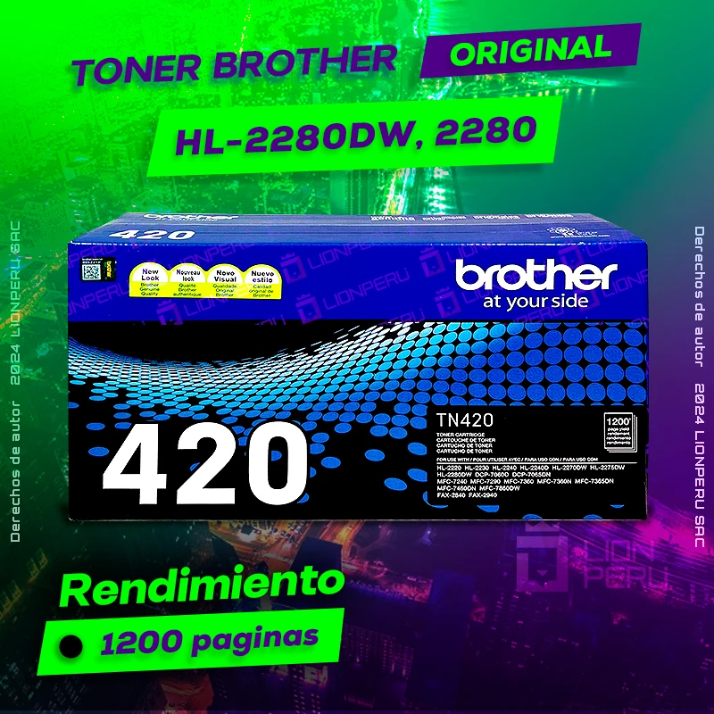 Toner Brother HL 2280DW, HL-2280DW Cartridge Laser Original negro, ofrece un rendimiento de Calidad a un super Precio, consigue el tuyo… ¡¡YA!!
