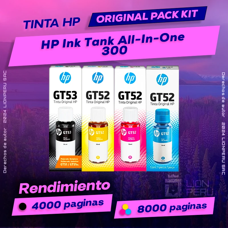 Tinta HP 300 Ink Tank All-In-One Botella Original