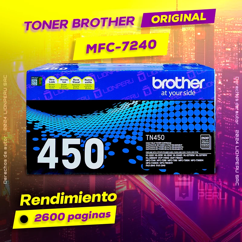 Toner Brother MFC 7240, MFC-7240 Alta Capacidad