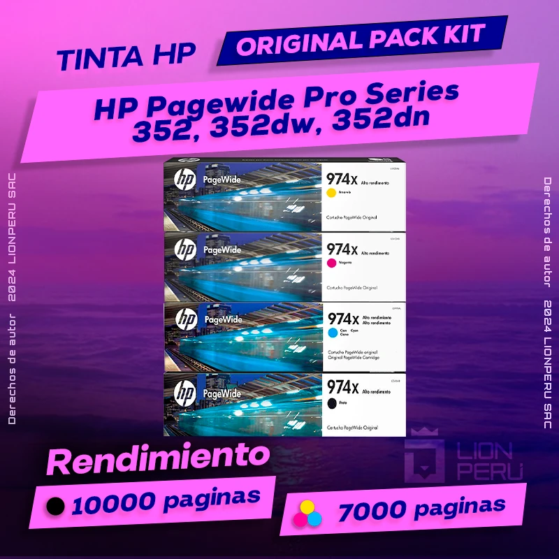 Tinta HP Series 352, 352dw, 352dn Pagewide Pro Original