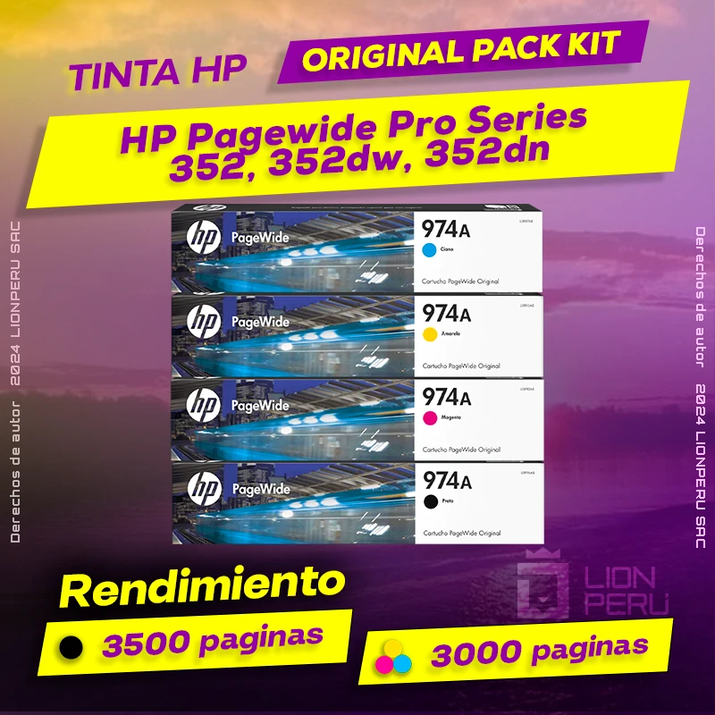Tinta HP Series 352, 352dw, 352dn Pagewide Pro Original