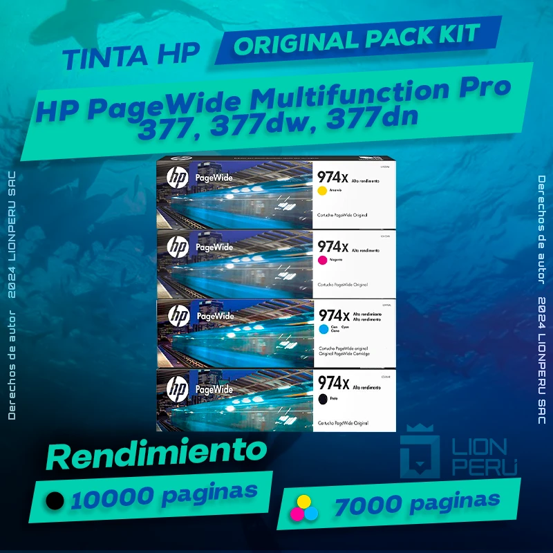 Tinta HP 377, 377dw, 377dn PageWide Multifunction Pro