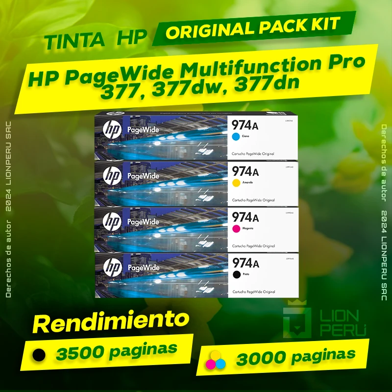 Tinta HP 377, 377dw, 377dn PageWide Multifunction Pro