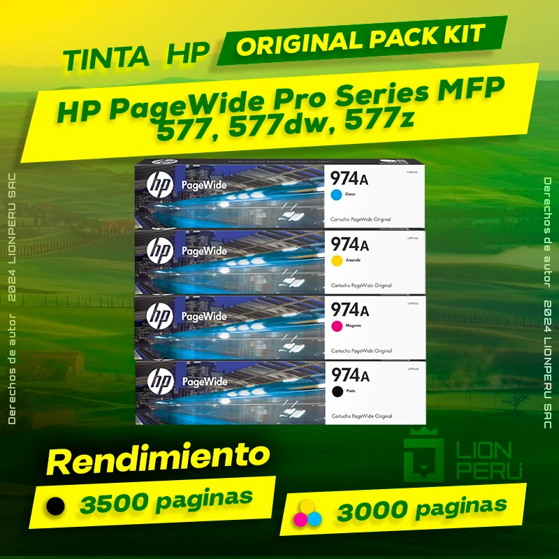 Tinta HP MFP 577, 577dw, 577z PageWide Pro Series