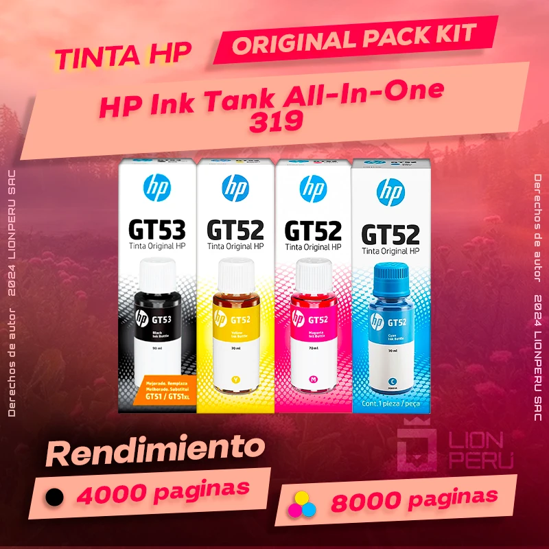 Tinta HP 319 Ink Tank All-In-One Botella Original