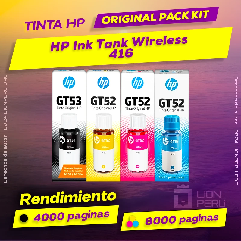 Tinta HP 416 Ink Tank Wireless Botella Original