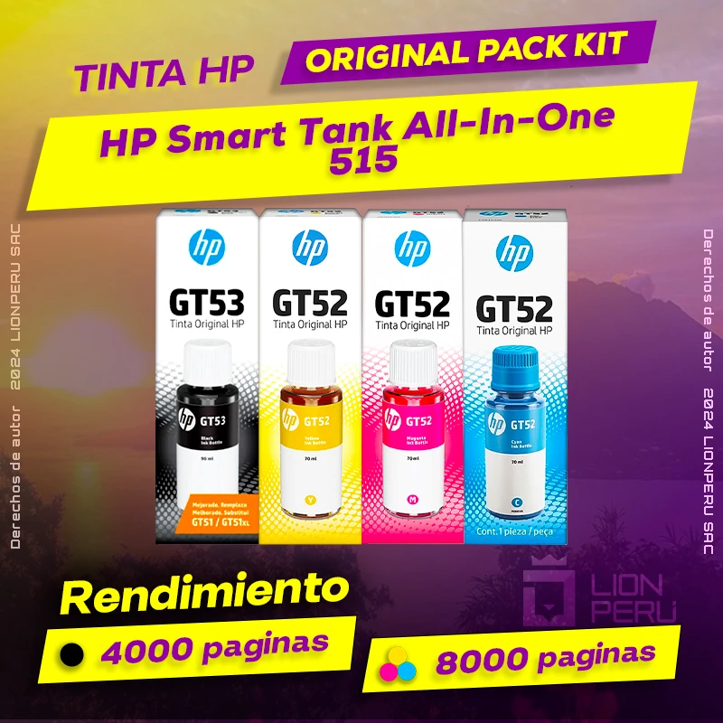 Tinta HP 515 Smart Tank All-In-One Botella Original