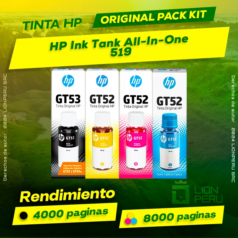 Tinta HP 519 Smart Tank All-In-One Botella Original