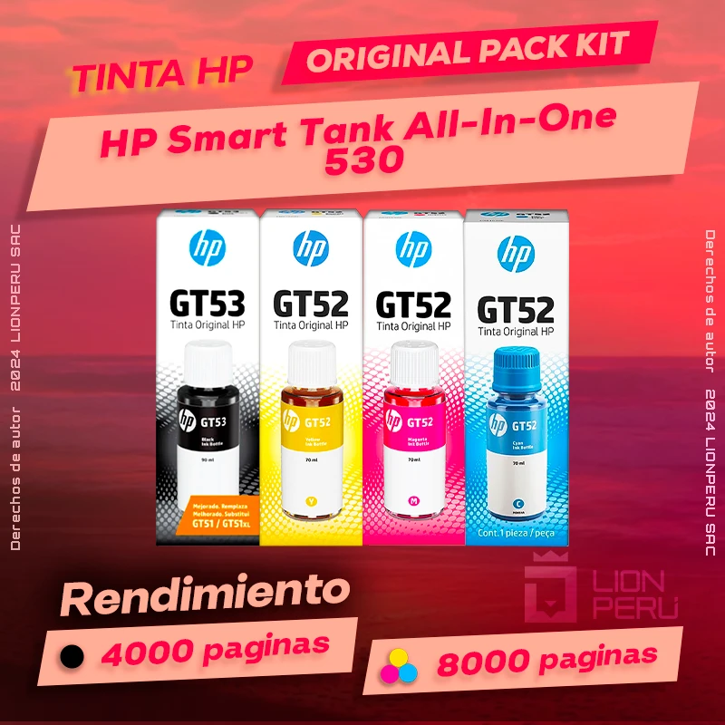 Tinta HP 530 Smart Tank All-In-One Botella Original