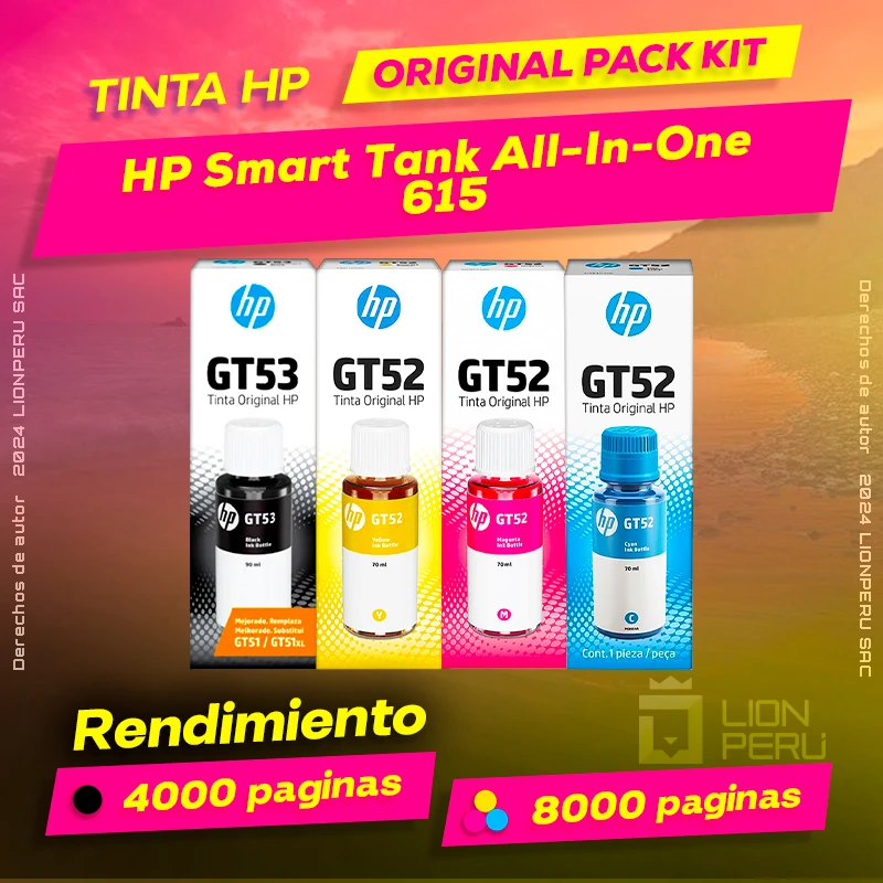 Tinta HP 615 Smart Tank All-In-One Botella Original