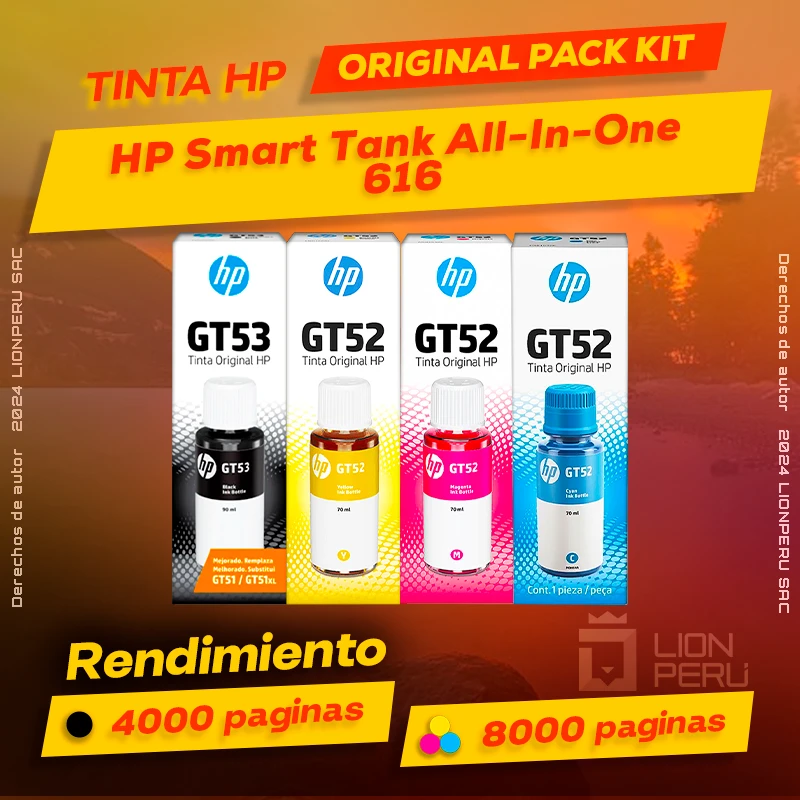 Tinta HP 616 Smart Tank All-In-One Botella Original