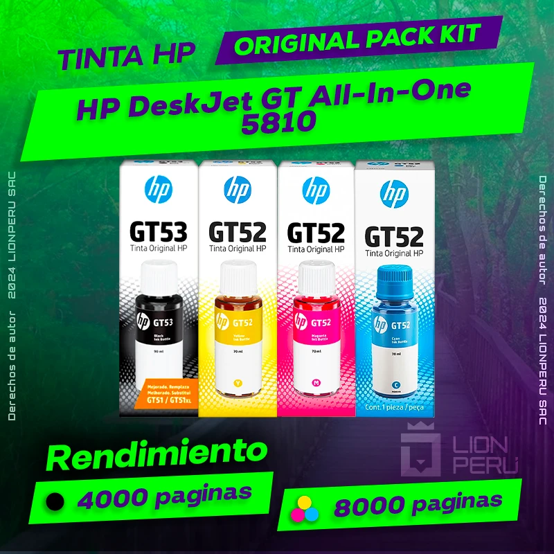 Tinta HP 5810 DeskJet GT All-In-One Botella Original