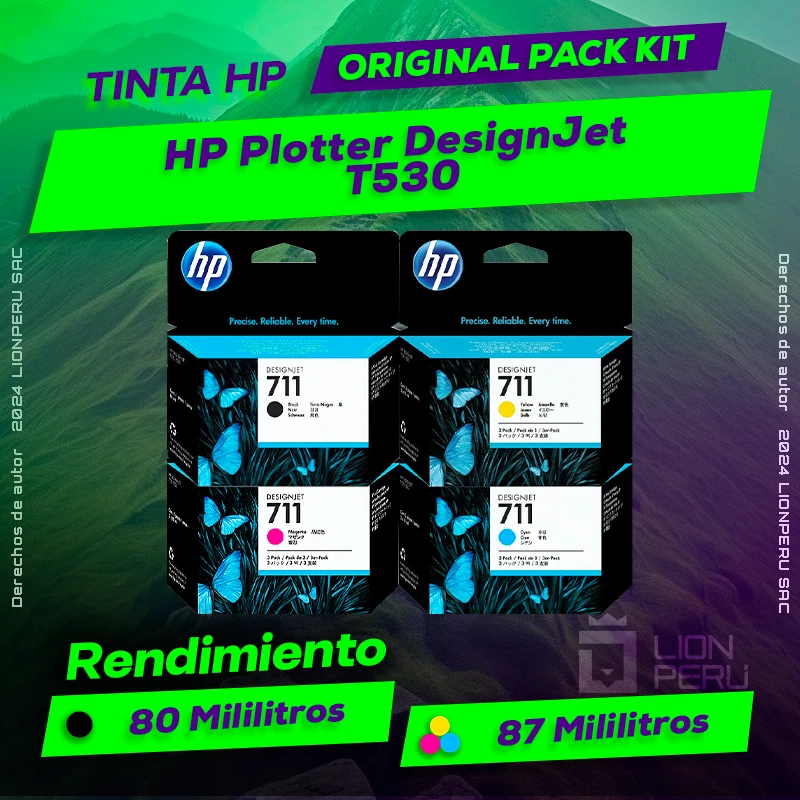 Tinta HP T530 Plotter DesignJet Cartucho Original