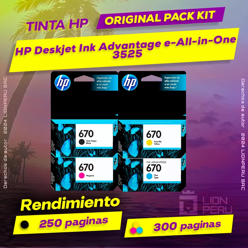 Tinta HP 3525 Deskjet Ink Advantage e-All-in-One Original