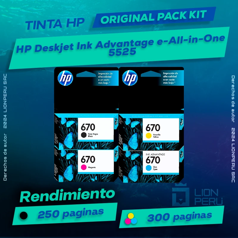 Tinta HP 5525 Deskjet Ink Advantage e-All-in-One Original