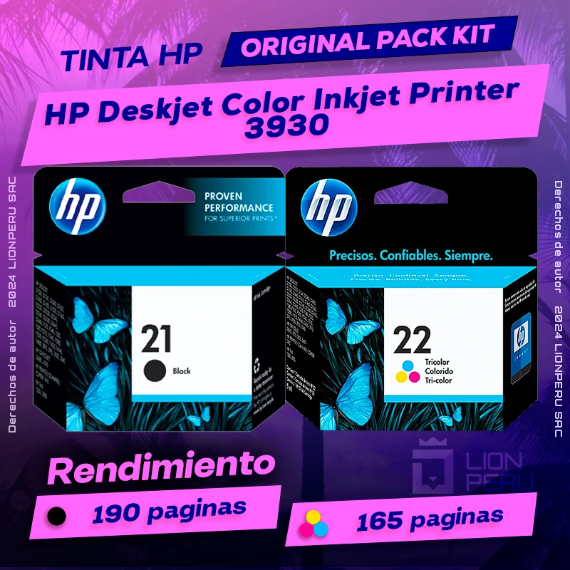 Tinta HP 3930 Deskjet Color Inkjet Printer Original