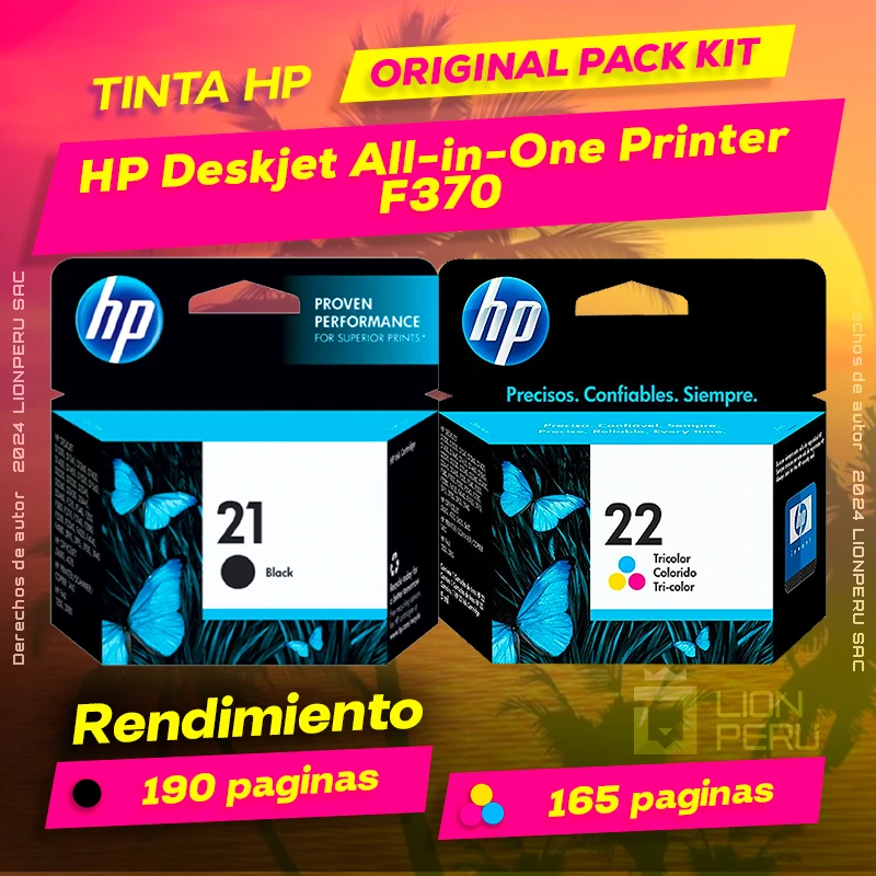Tinta HP F370 Deskjet All-in-One Printer Original