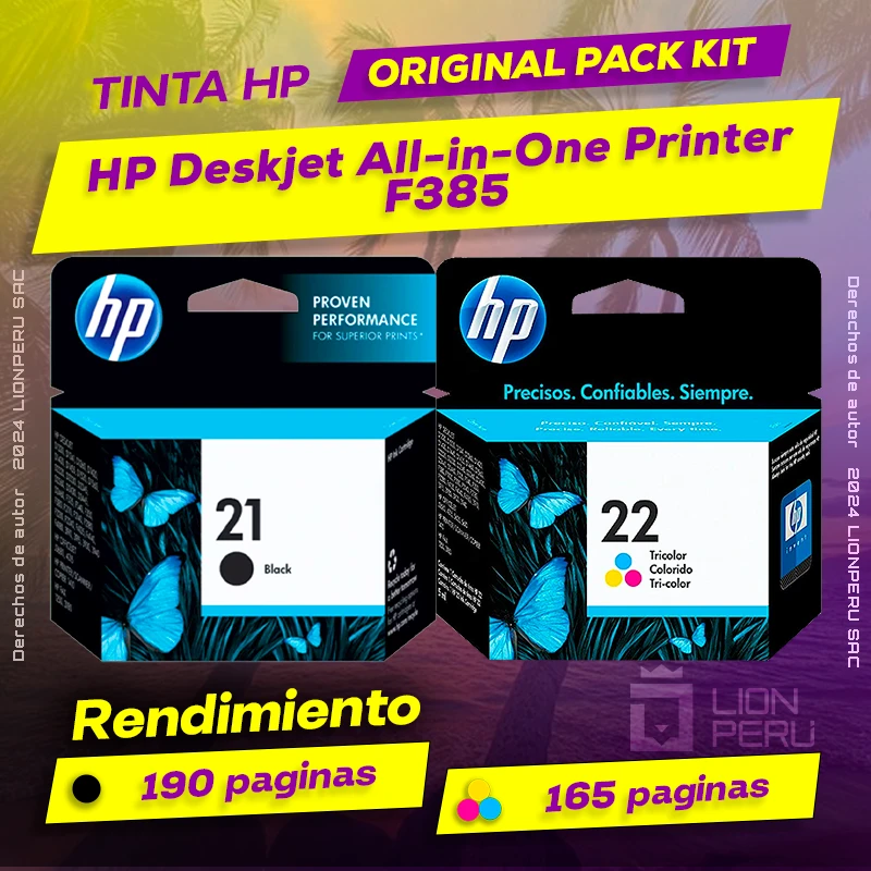 Tinta HP F385 Deskjet All-in-One Printer Original