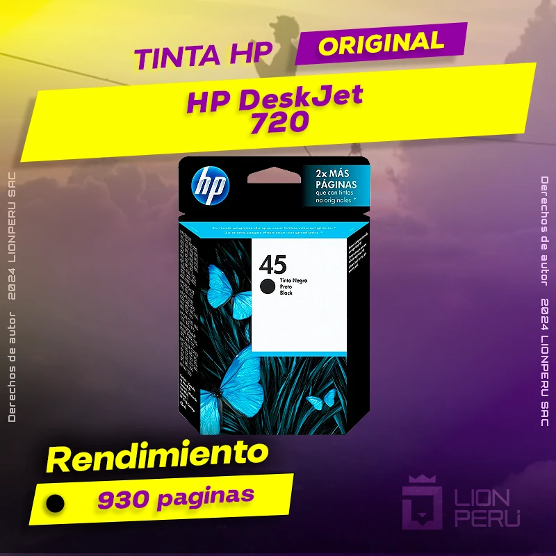 Tinta HP 720 DeskJet Ink Advantage Cartucho Original