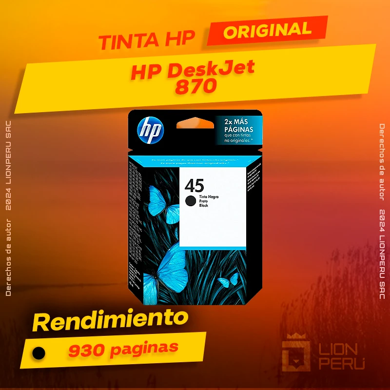 Tinta HP 870 DeskJet Ink Advantage Cartucho Original