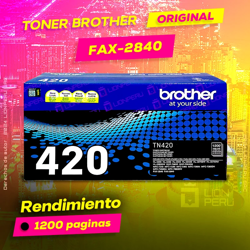 Toner Brother FAX 2940, FAX-2940 Cartucho Laser Original negro, ofrece un rendimiento de Calidad a un super Precio, consigue el tuyo… ¡¡YA!!