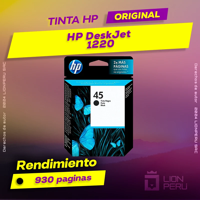 Tinta HP 1220 DeskJet Ink Advantage Cartucho Original