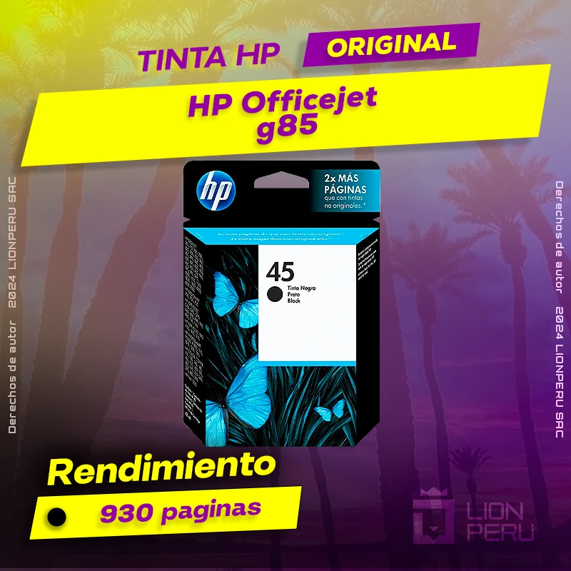 Tinta HP g85 Officejet All-In-One Cartucho Original